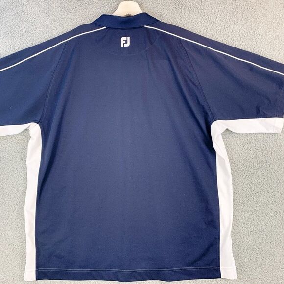 FootJoy Shirt Men Extra Large Blue White Golf Polo Golfer Preppy Casual Rugby FJ - Picture 5 of 11